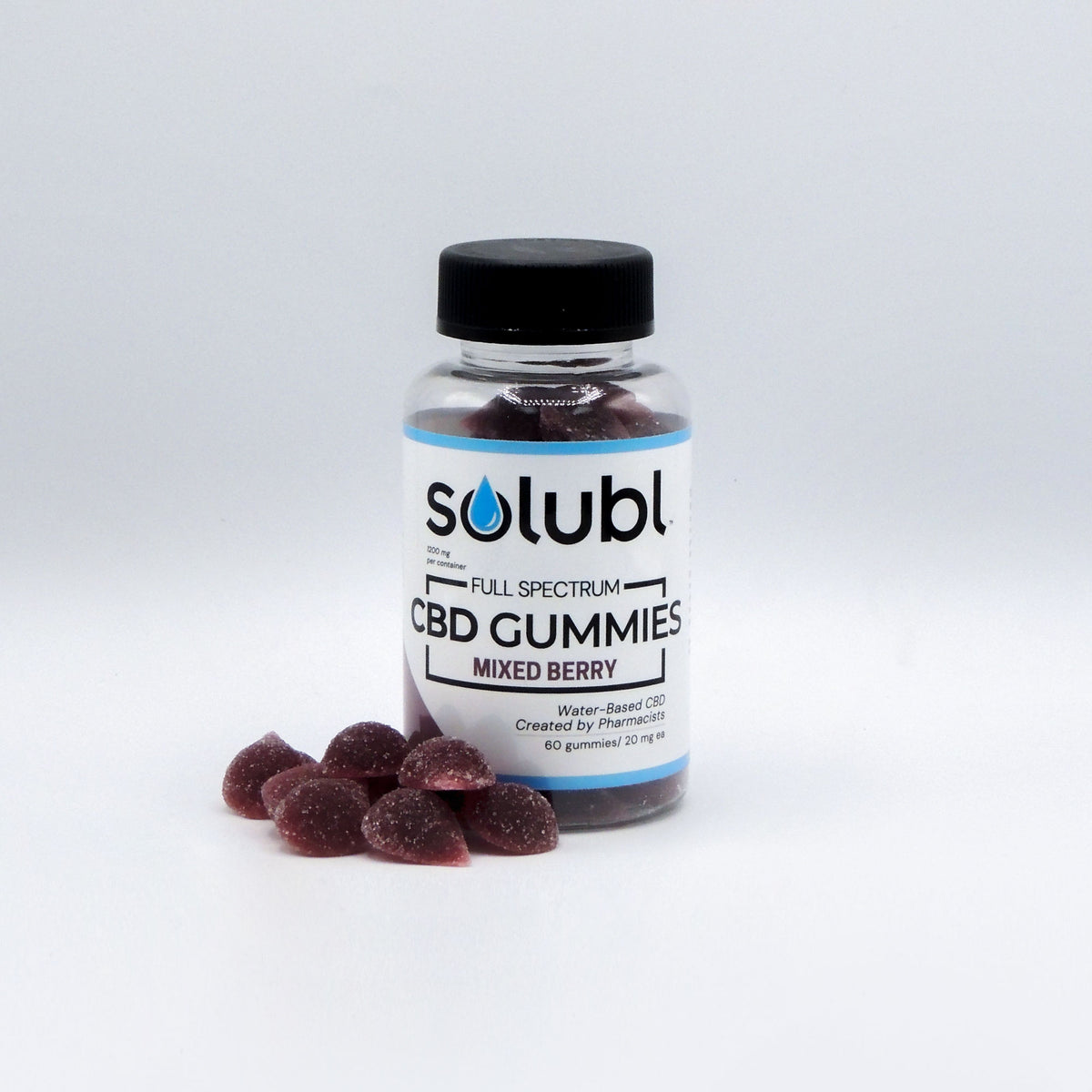 SOLUBL Water Soluble CBD Gummies- Mixed Berry