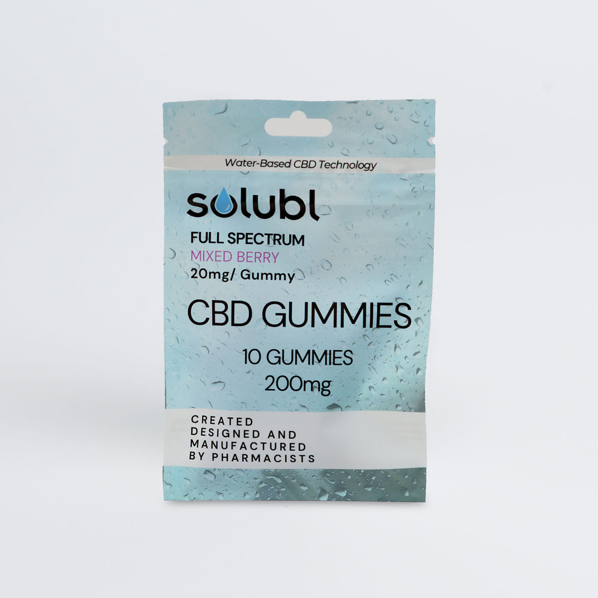 Water-based CBD gummies mixed berry 10 count