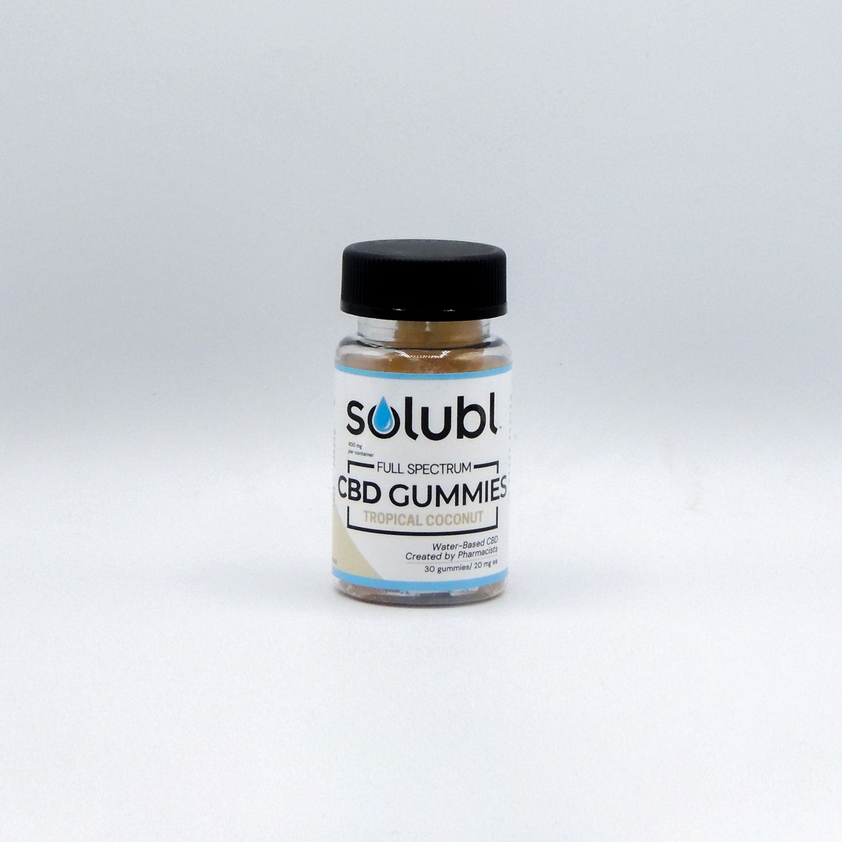 Tropical Coconut Water-Based Full Spectrum CBD Gummies (30 Count)