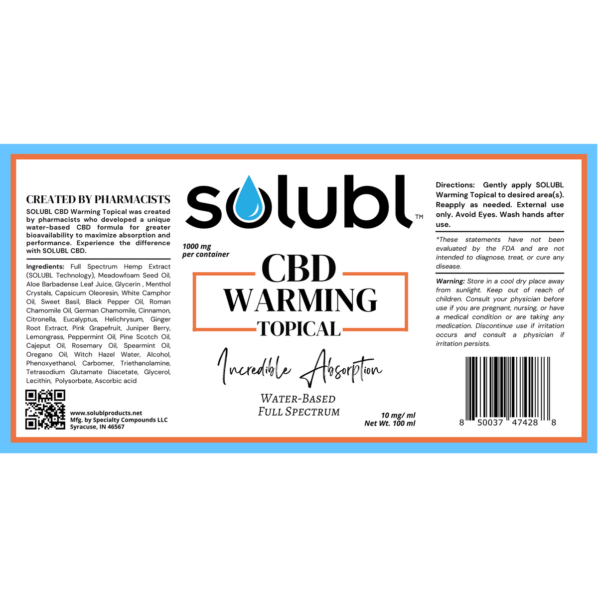 SOLUBL Warming Topical (1000mg)